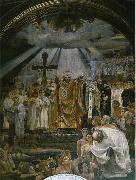 Viktor Vasnetsov The Baptism of Kievans. oil